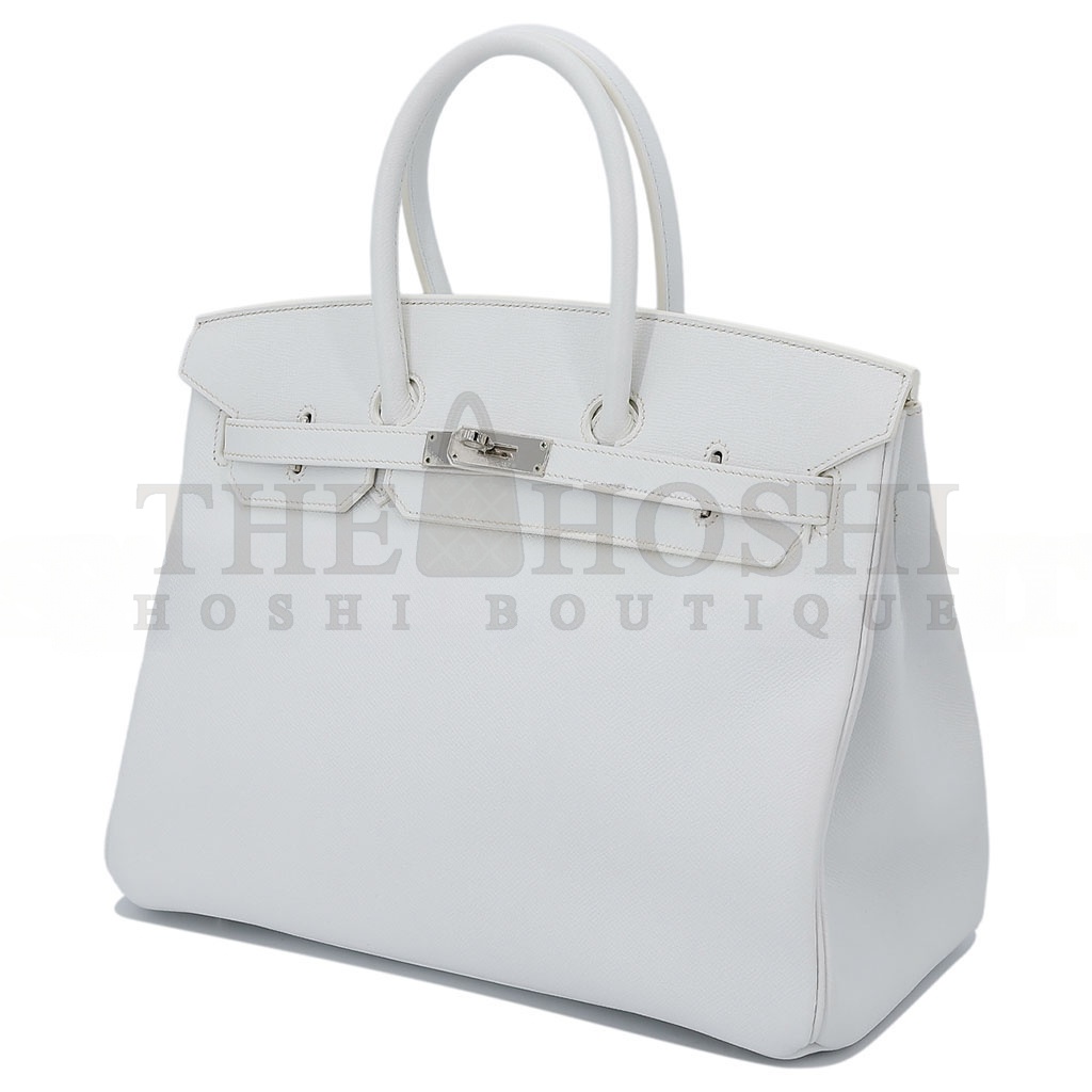H**me5 BIRKIN 35 TOGO LEATHER WHITE SILVER BUCKLE BAG H028369CK01 (35*28*18cm) Master Quality